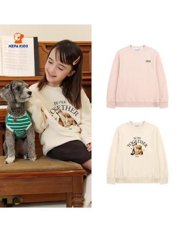 NEPA KIDS 네파키즈 공용 기모 틴트 펫 맨투맨 KJF5303