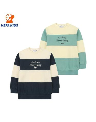 NEPA KIDS 네파키즈 공용 이튼 스트라이프 맨투맨 KJC5302