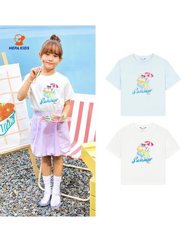 NEPA KIDS 네파키즈 여아 이슬로 걸스 크롭티셔츠 KL45325
