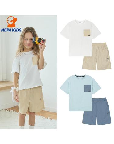 NEPA KIDS 네파키즈 공용 에센셜 포켓 반팔 세트 KMD5951