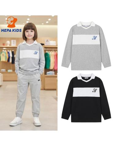 NEPA KIDS 네파키즈 카라 블럭 긴팔티 KM15201