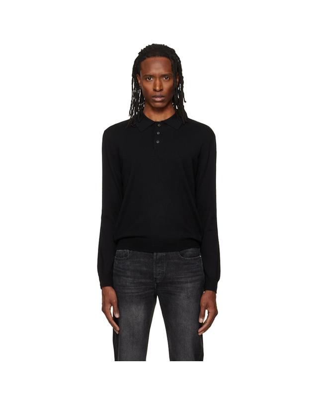 [해외] 26 FW 아페쎄 블랙 울 폴로 셔츠 262252M212008 DB7GXX76127