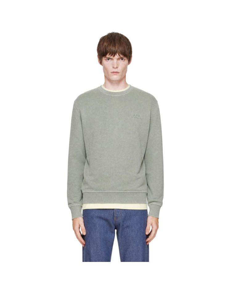 [해외] 26 FW 아페쎄 그린 루즈 핏 로고 스웨트셔츠 262252M204015 DB7GXX76896