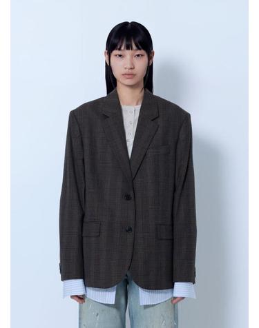 [해외직구] 26 FW  여성 Checked Wool Blazer acn0265070brn