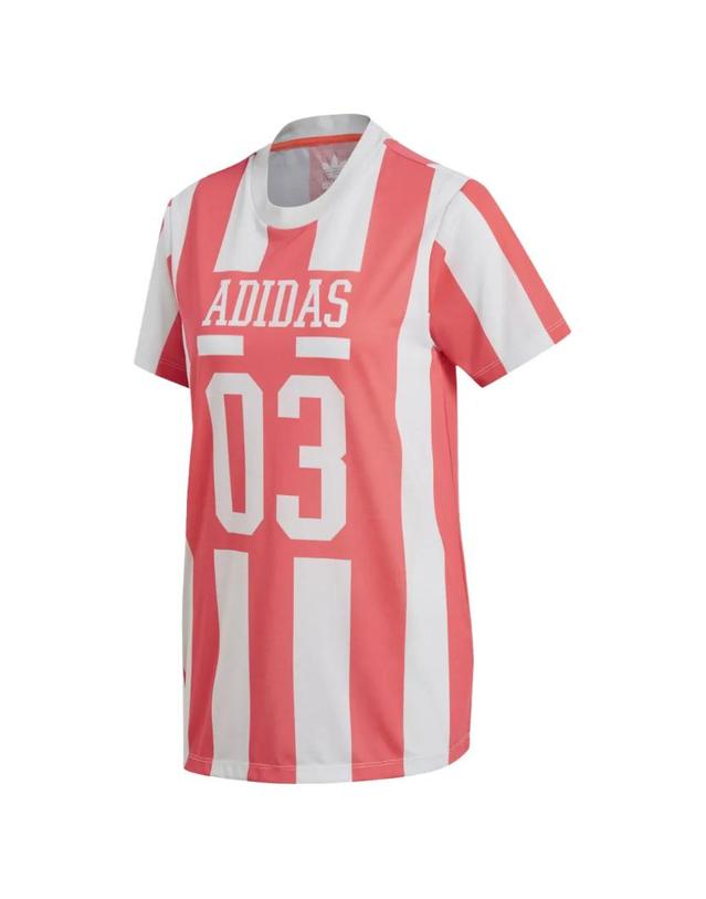 아디다스 [해외직구] 26 FW 아디다스 오리지널스 바시티 스트라이프 티셔츠 CE0980 TP459217562 착용컷