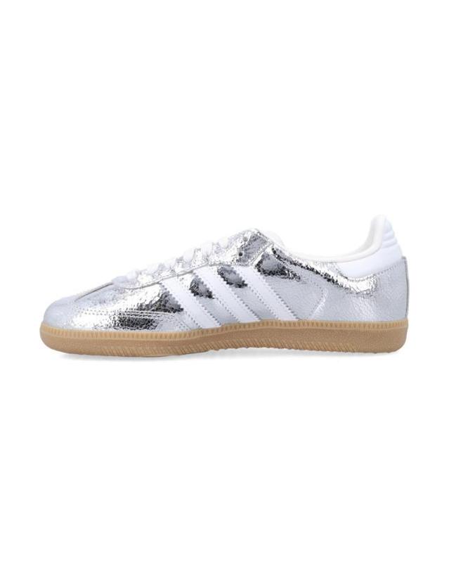 아디다스 [해외직구] 26FW 아디다스 메탈릭 Silver Samba 스니커즈 JR0035SILVMT TP580120162 착용컷