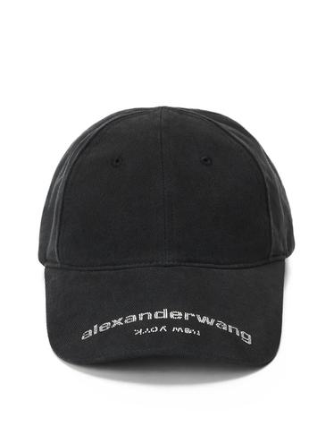 [해외직구] 26 FW 알렉산더왕 크리스털 핫픽스 로고 트윌 베이스볼 캡 모자 UWC3269071 TP455016922