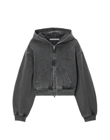알렉산더 왕 [해외직구] 26 FW 알렉산더왕 올오버 핫픽스 후드 집업 1CC3262768 TP459152181