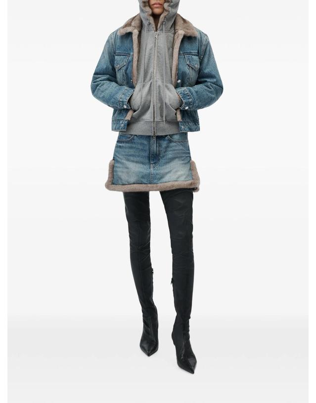 알렉산더 왕 [해외직구] 알렉산더왕 denim jacket w faux mink lining 12296539013384 TP725717087 착용컷