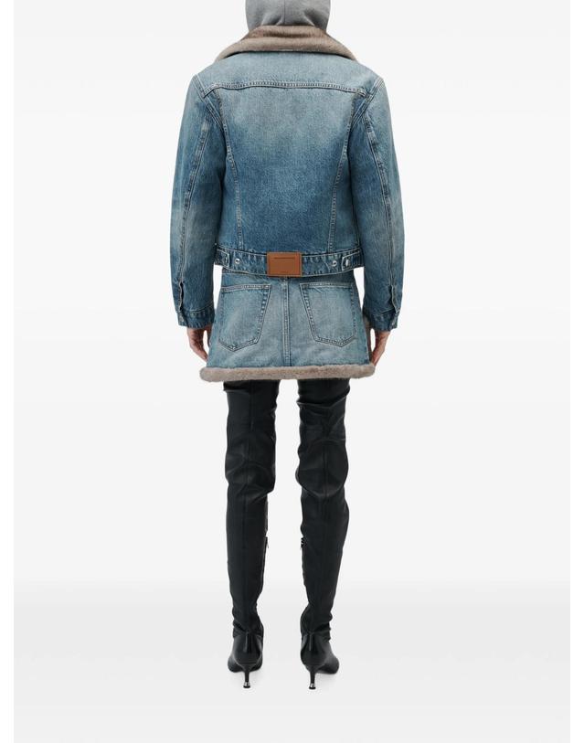 알렉산더 왕 [해외직구] 알렉산더왕 denim jacket w faux mink lining 12296539013384 TP725717087 착용컷