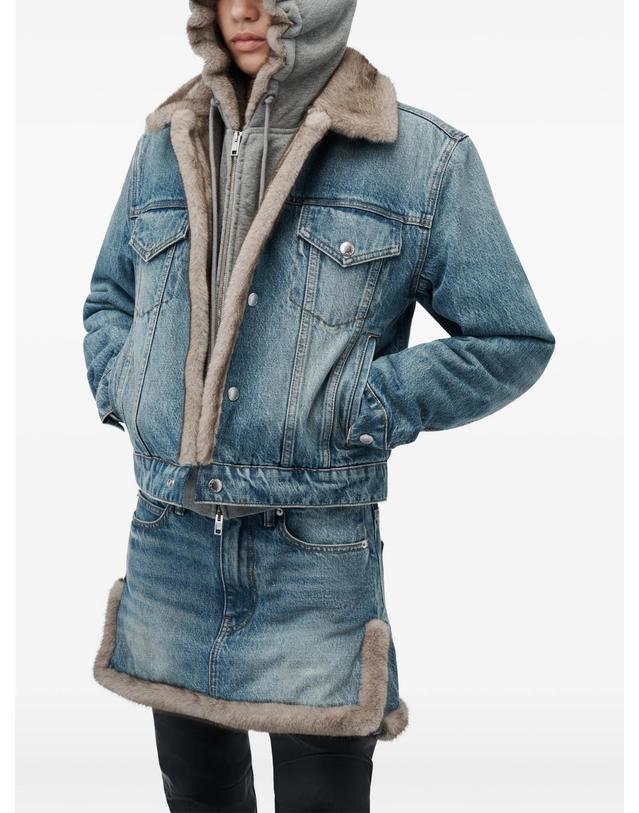 알렉산더 왕 [해외직구] 알렉산더왕 denim jacket w faux mink lining 12296539013384 TP725717087 착용컷