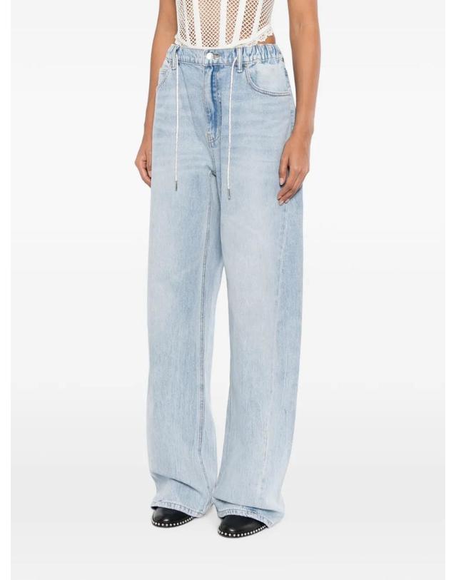 알렉산더 왕 [해외직구] 26 FW 알렉산더왕 drawstring wide leg jeans 4DC32641652NDATS TP459008407 착용컷