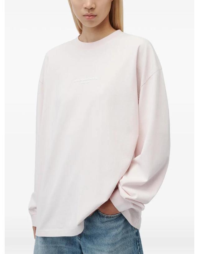 알렉산더 왕 [해외직구] 26 FW 알렉산더왕 로고 프린트 긴소매 티셔츠 UCC3261908 TP459167736 착용컷