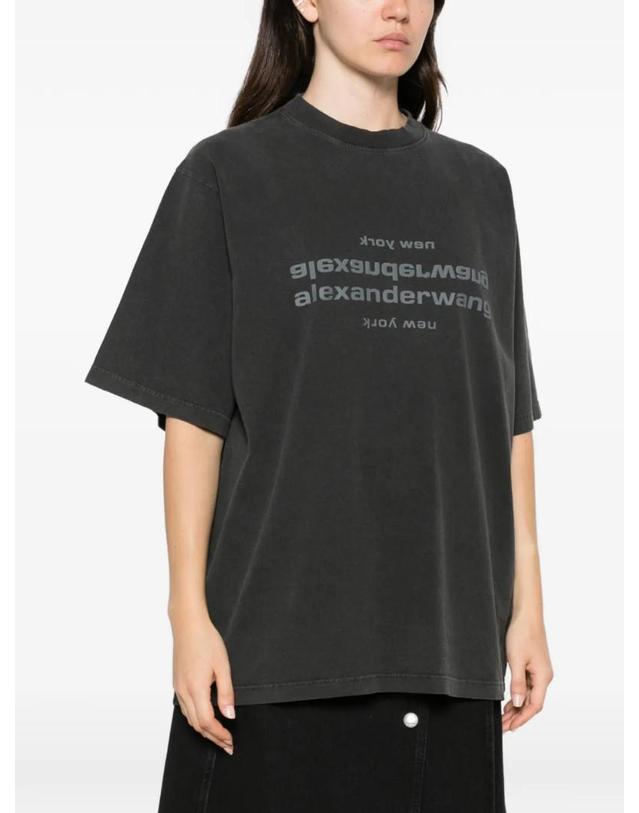 알렉산더 왕 [해외직구] 26 FW 알렉산더왕 logo print cotton T shirt UCC1271948 TP459210716 착용컷