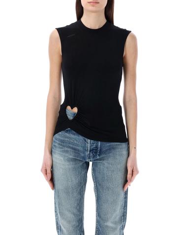 [해외직구] 23SS 엠부쉬 컷 아웃 Hearts 블랙 탑 by 엠부쉬  더가먼츠 features a deconstructed, original 앤 sophisticated appeal BWAD049S23JER0011000 TP572865597