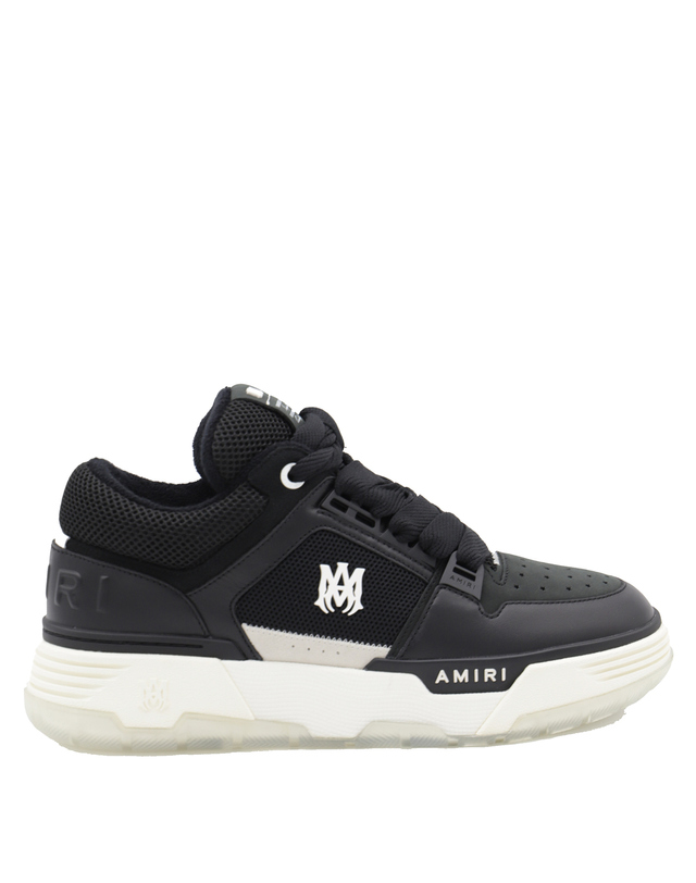 아미리 [해외직구] 25FW 아미리 블랙 레더 앤 패브릭 MA 1 스니커즈 AMFOSR1097BLACK TP575520821 착용컷