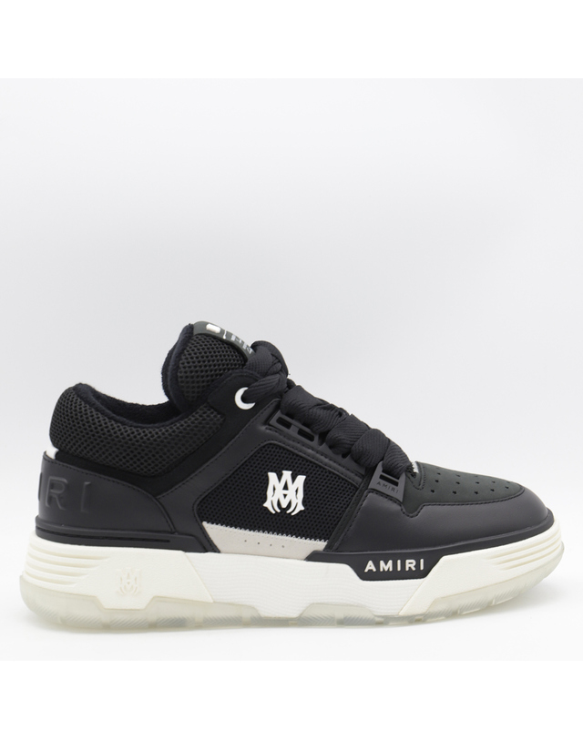 아미리 [해외직구] 25FW 아미리 블랙 레더 앤 패브릭 MA 1 스니커즈 AMFOSR1097BLACK TP575520821 착용컷