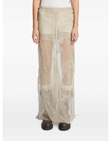 [해외직구] 26 FW Ann Demeulemeester 자수 실크 보일 맥시 스커트 B0012791FA735 TP455634926