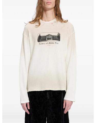 앤드뭘미스터 [해외직구] 26 FW Ann Demeulemeester 디스트레스드 와플 니트 긴소매 티셔츠 B0014442FA795 TP460124925
