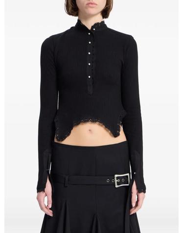 앤드뭘미스터 [해외직구] 26 FW Ann Demeulemeester 나신 세라피노 레이스 트리밍 크롭 탑 B0014521FA766 TP457120380