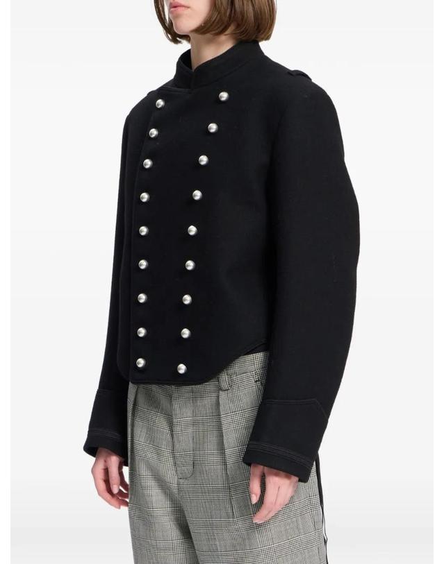 앤 드뮐미스터 앤드뭘미스터 [해외직구] 26 FW Ann Demeulemeester 더블 브레스티드 크롭 재킷 B0014707FA797 TP458771541 착용컷