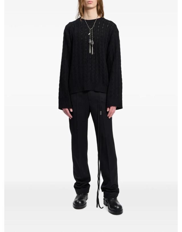 앤 드뮐미스터 앤드뭘미스터 [해외직구] 26 FW Ann Demeulemeester 워스티드 울 개버딘 팬츠 B0014654FA761 TP458585896 착용컷