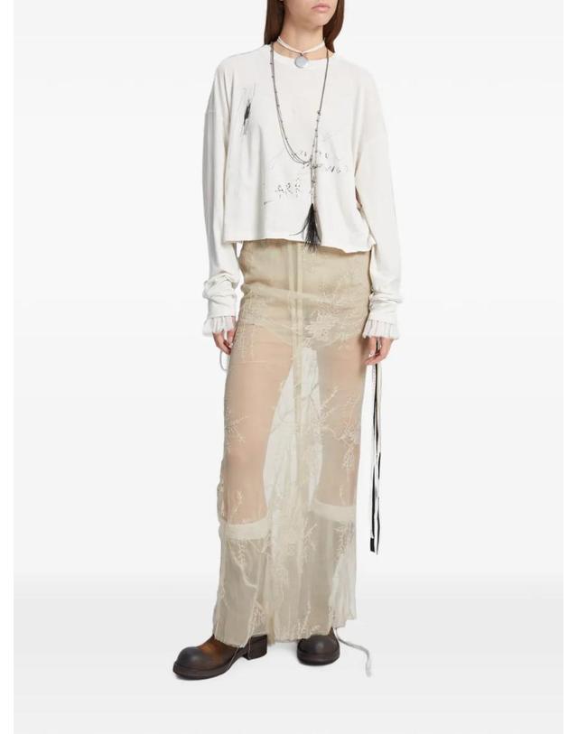 앤 드뮐미스터 앤드뭘미스터 [해외직구] 26 FW Ann Demeulemeester 자수 실크 보일 맥시 스커트 B0012791FA735 TP455634926 착용컷