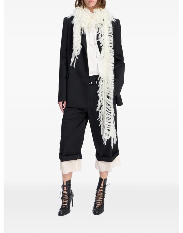 앤 드뮐미스터 앤드뭘미스터 [해외직구] 26 FW Ann Demeulemeester 브러시드 니트 스카프 B0014549KN096 TP457560617 착용컷