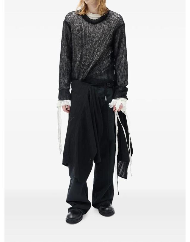 앤 드뮐미스터 앤드뭘미스터 [해외직구] 26 FW Ann Demeulemeester 레바르 오픈 니트 스웨터 B0014325 TP455684992 착용컷