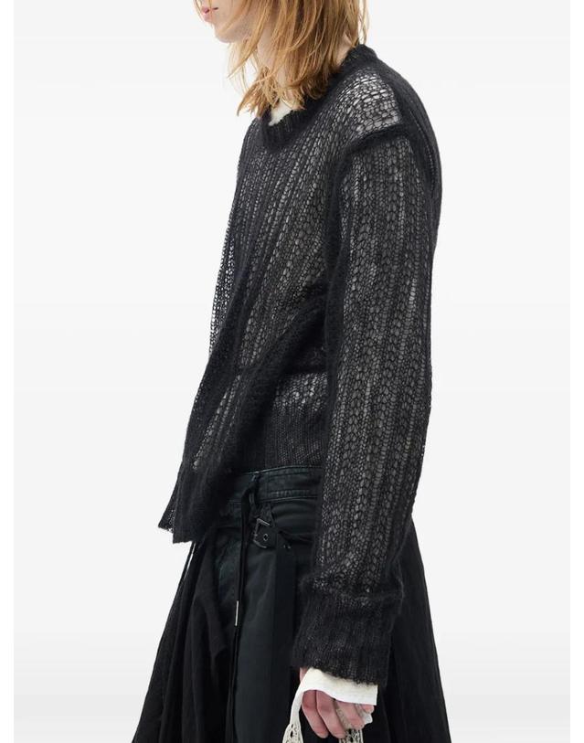 앤 드뮐미스터 앤드뭘미스터 [해외직구] 26 FW Ann Demeulemeester 레바르 오픈 니트 스웨터 B0014325 TP455684992 착용컷