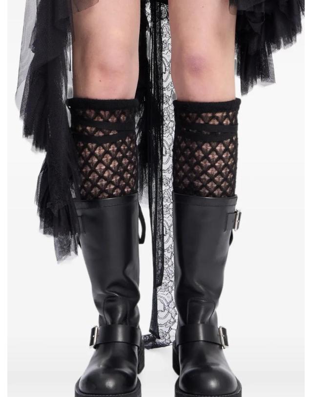 앤 드뮐미스터 앤드뭘미스터 [해외직구] 26 FW Ann Demeulemeester 텔라 아주르 니트 레그 워머 B0014551KN095 TP456628958 착용컷