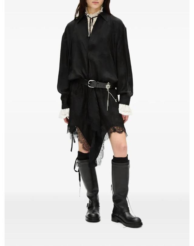 앤 드뮐미스터 앤드뭘미스터 [해외직구] 26 FW Ann Demeulemeester 페이즐리 자카드 레이스 트리밍 미니 드레스 B0014264FA750 TP458306865 착용컷