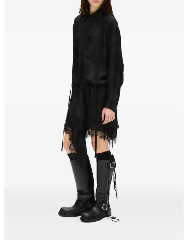 앤 드뮐미스터 앤드뭘미스터 [해외직구] 26 FW Ann Demeulemeester 페이즐리 자카드 레이스 트리밍 미니 드레스 B0014264FA750 TP458306865 착용컷