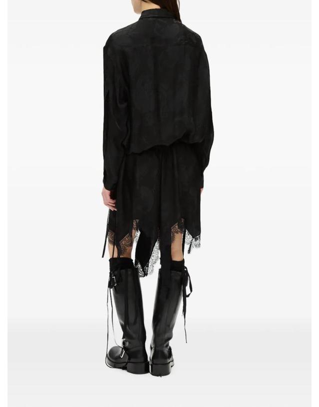 앤 드뮐미스터 앤드뭘미스터 [해외직구] 26 FW Ann Demeulemeester 페이즐리 자카드 레이스 트리밍 미니 드레스 B0014264FA750 TP458306865 착용컷