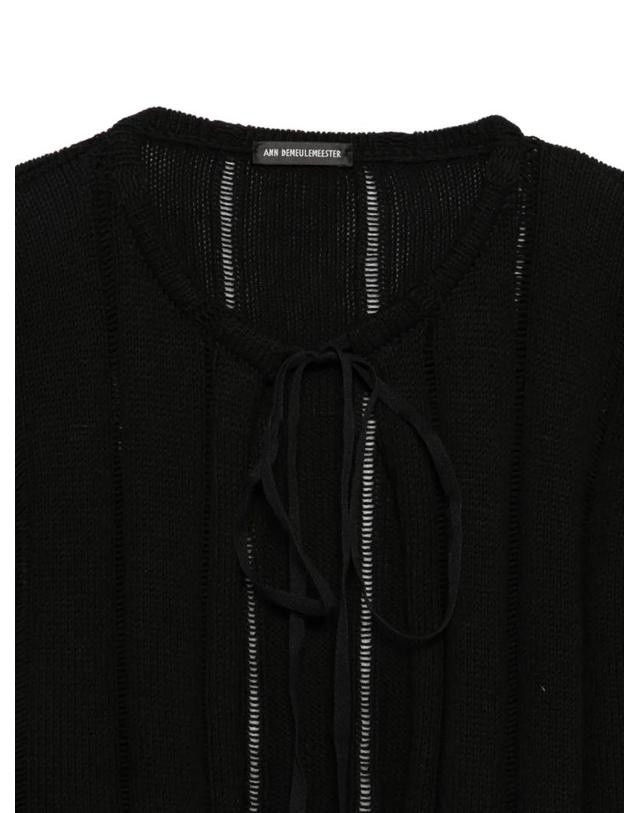 앤 드뮐미스터 앤드뭘미스터 [해외직구] 26 FW Ann Demeulemeester 타이 오픈 니트 가디건 2620WKCA41KN085 TP457450358 착용컷