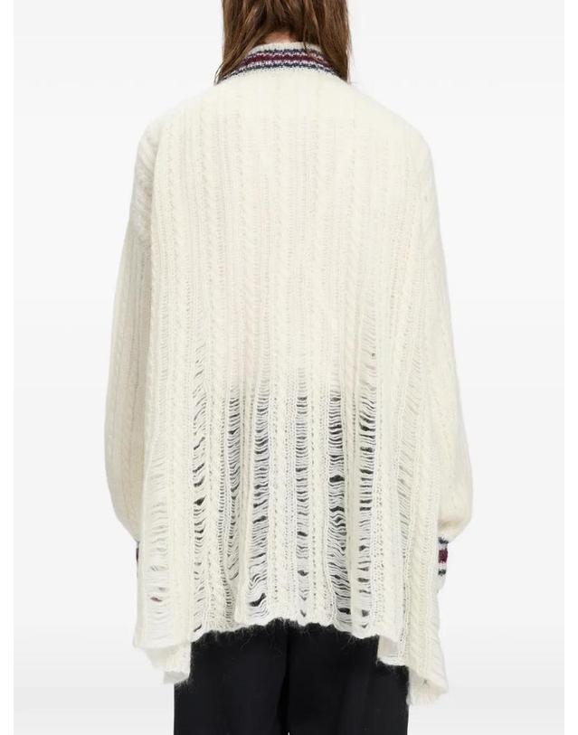 앤 드뮐미스터 앤드뭘미스터 [해외직구] 26 FW Ann Demeulemeester 디스트레스드 케이블 니트 가디건 B0014467KN096 TP458490505 착용컷