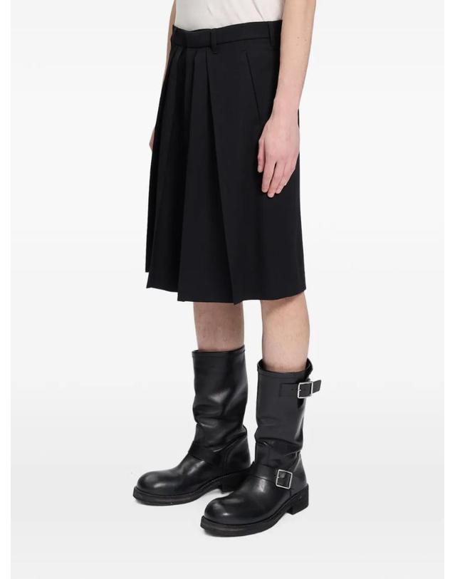 앤 드뮐미스터 앤드뭘미스터 [해외직구] 26 FW Ann Demeulemeester 플리츠 와이드 버뮤다 쇼츠 B0014462FA761 TP457557688 착용컷