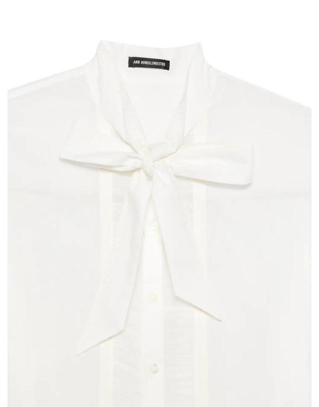 앤 드뮐미스터 앤드뭘미스터 [해외직구] 26 FW Ann Demeulemeester 보우 디테일 핀스트라이프 트리밍 블라우스 2620WSH43FA026 TP457935141 착용컷