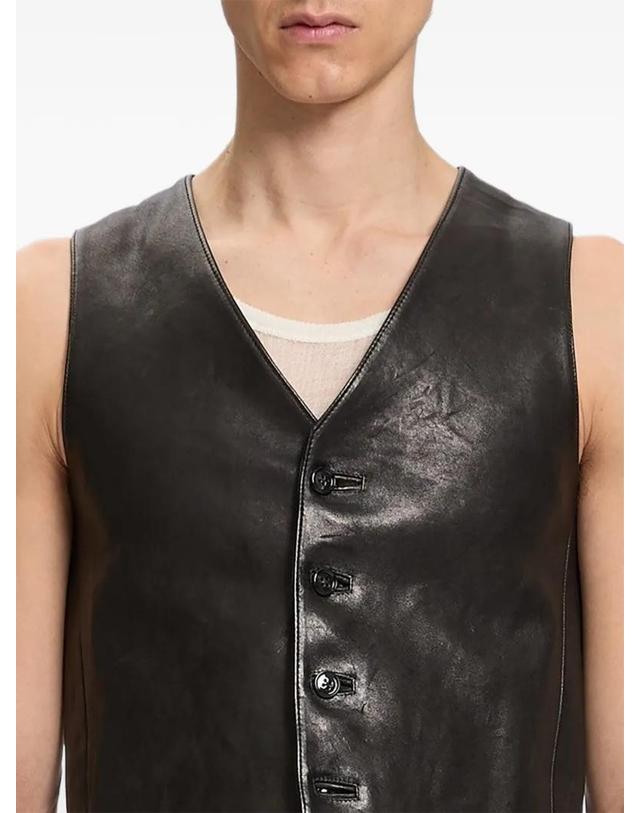 앤 드뮐미스터 앤드뭘미스터 [해외직구] 26 FW Ann Demeulemeester 알릭 레더 베스트 B0012065LT137 TP458776738 착용컷