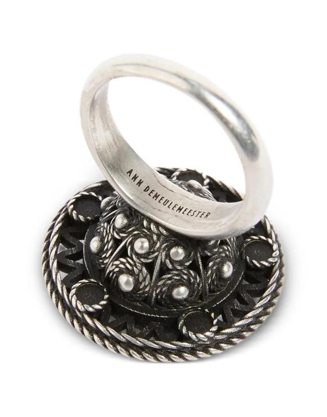 앤 드뮐미스터 앤드뭘미스터 [해외직구] 26 FW Ann Demeulemeester 인그레이빙 스톤 장식 링 B0014625OT018 TP458366682 착용컷