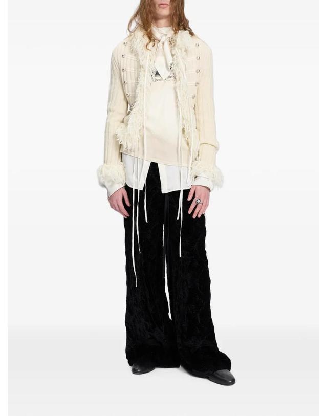 앤 드뮐미스터 앤드뭘미스터 [해외직구] 26 FW Ann Demeulemeester 디스트레스드 와플 니트 긴소매 티셔츠 B0014442FA795 TP460124925 착용컷