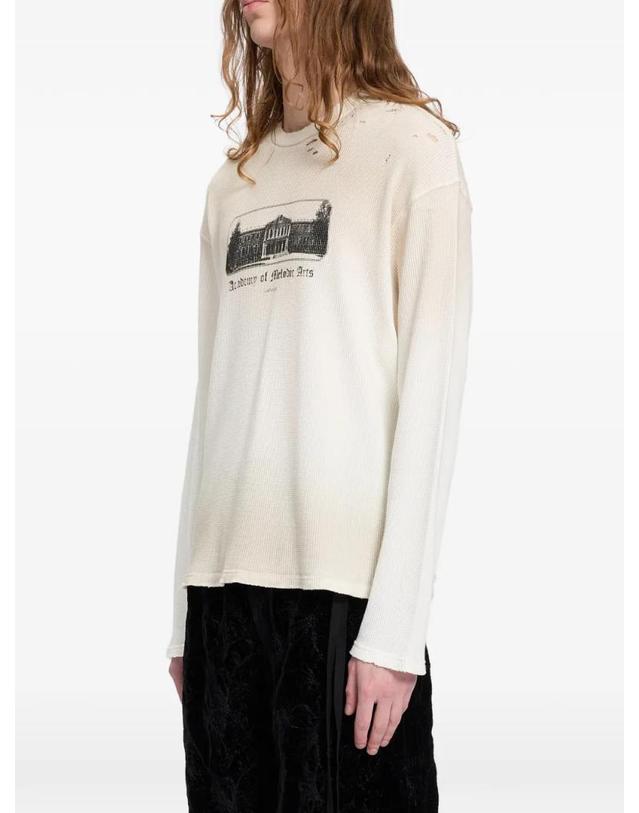 앤 드뮐미스터 앤드뭘미스터 [해외직구] 26 FW Ann Demeulemeester 디스트레스드 와플 니트 긴소매 티셔츠 B0014442FA795 TP460124925 착용컷