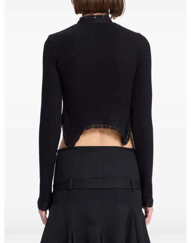앤 드뮐미스터 앤드뭘미스터 [해외직구] 26 FW Ann Demeulemeester 나신 세라피노 레이스 트리밍 크롭 탑 B0014521FA766 TP457120380 착용컷