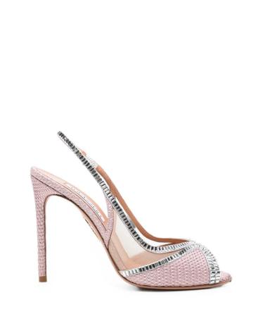 [해외직구] 26 FW Aquazzura 와일드 오로라 크리스털 장식 힐 샌들 WDAHIGS0MDM TP456705053