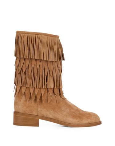 [해외직구] 26 FW Aquazzura 프린지 티어드 앵클 부츠 MCKFLAB0SCR TP456232225
