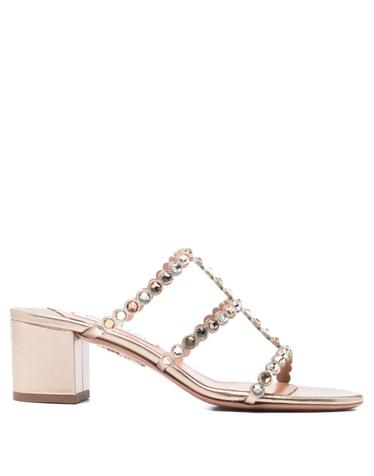 [해외직구] 26 FW Aquazzura 테킬라 크리스털 장식 샌들 TQLMIDS1NPLLCO TP455310111