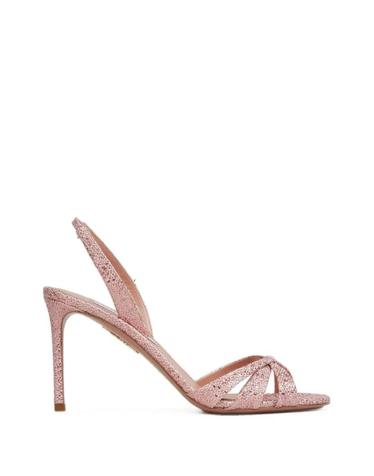 [해외직구] 26 FW Aquazzura 우븐 텍스처 크로스오버 스트랩 펌프스 TTIMIDS0ICWINFINITYCANVASWEAVE TP455840104