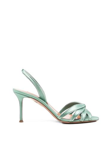 [해외직구] 26 FW Aquazzura 크리스털 장식 슬링백 샌들 SMCMIDS0SATSLV TP458576635