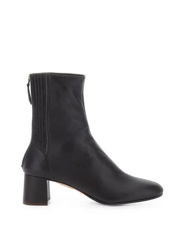 [해외직구] 26 FW Aquazzura 지퍼 골지 패널 앵클 부츠 SHOMIDB0NAPESPRESSO TP455669781