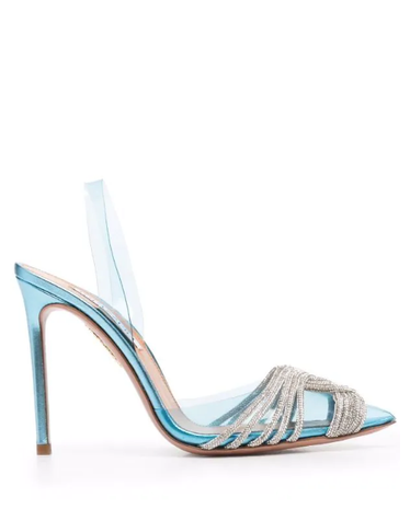 아쿠아주라 [해외직구] 26 FW Aquazzura 라인스톤 장식 슬링백 스틸레토 샌들 GASHIGL0NLPICE TP460005842